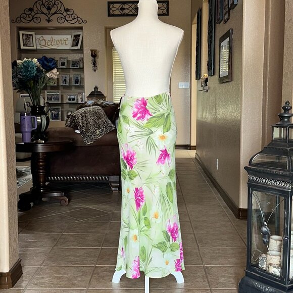 Pierre Cardin*Retro 90's Maxi Floral Print Skirt - Picture 3 of 4